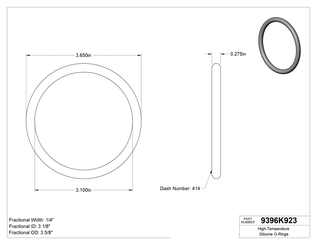 Technical drawing - 9396K923